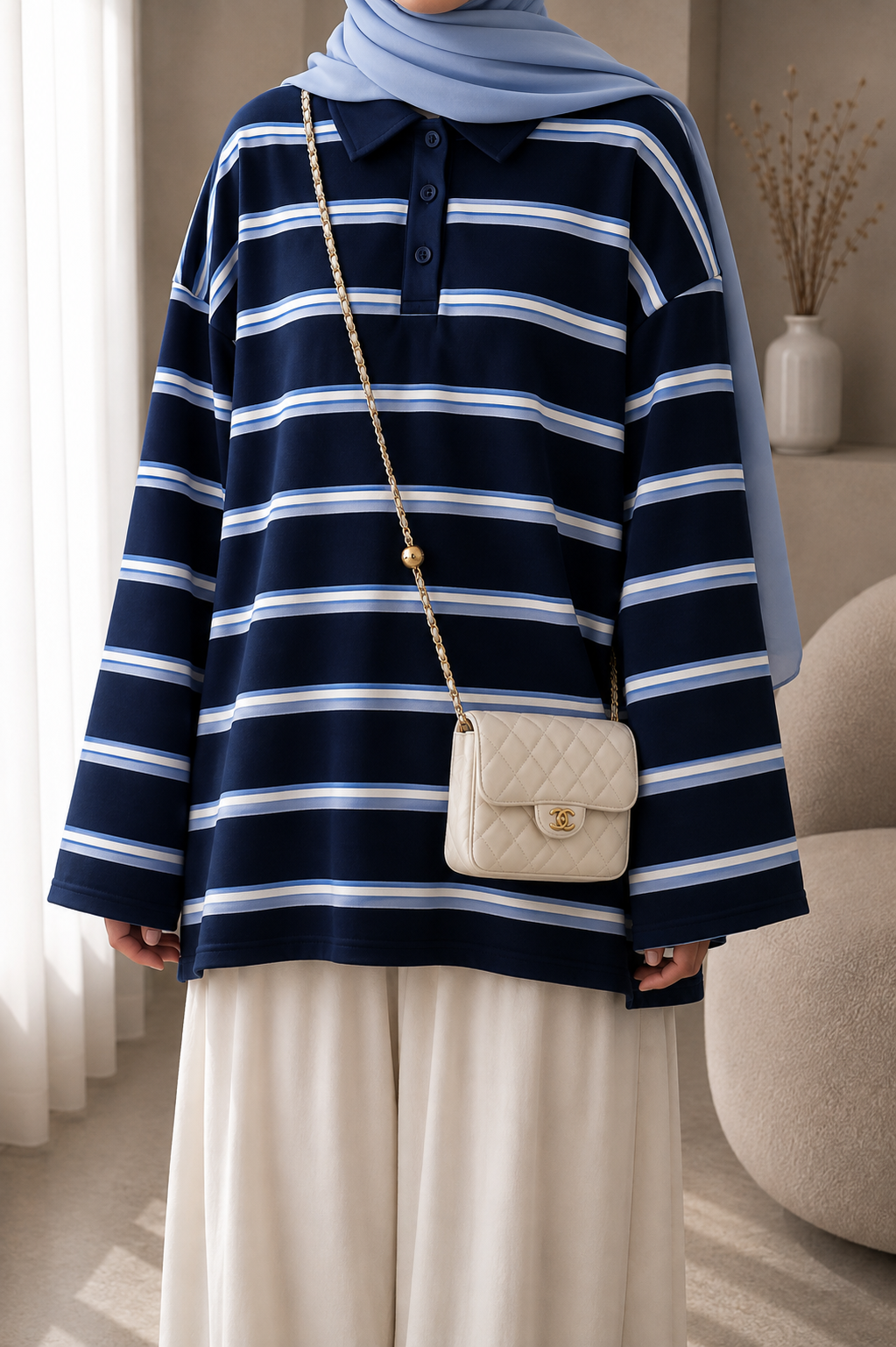 Pull à rayures – Coupe oversize