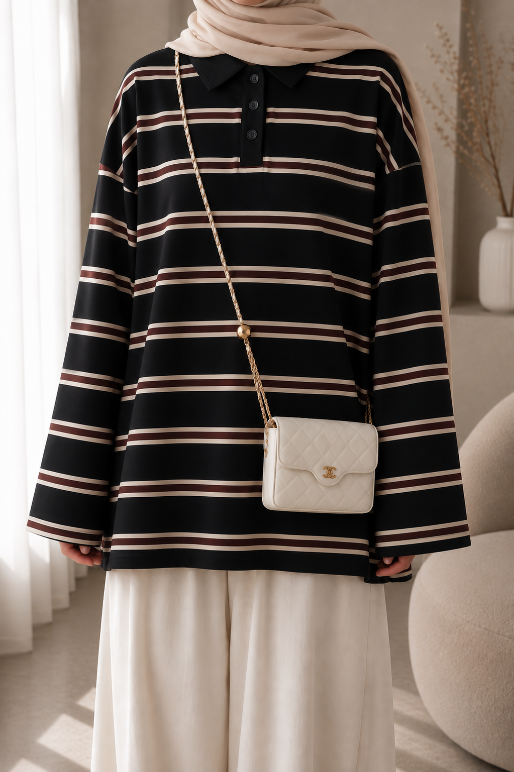 Pull à rayures – Coupe oversize