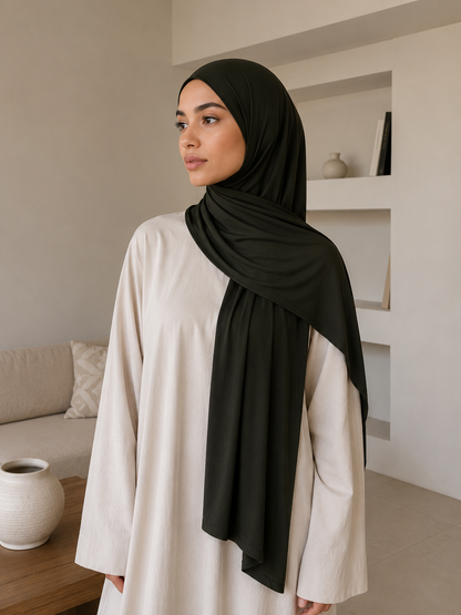 Hijab jersey Premuim - Vert Kaki