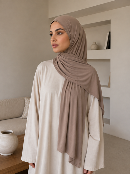 Hijab jersey Premuim - Beige